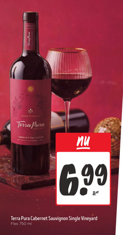  rode wijn 750 2022 terra pura single cabernet sauvignon by chill vineyard fles ml 