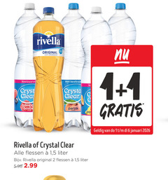  crystal clear rivella fruitdrank frisdrank 1 2 6 framboos bosbes original licht sprankelend koolzuur perzik flessen 5 liter smack pas januari 
