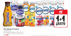  1 2 5 20 300 400 vifit bosvruchten aardbei vet optimel drinkyoghurt framboos multi vitamines vezels chocomel enige flesje suiker koeling 300-500 ml kiwi banaan perzik vitaminen b planet proof rode vruchten afweersysteem 100ml 8 energie 