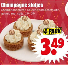  4 champagne slofjes gevuld spijs pack 