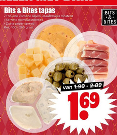  tapas bits bites trio aioli groene olijven kaasblokjes mosterd serrano zoete kuip 