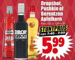 apfelkorn likeur 44 50 puschkin drop shot red sensation black dropshot berentzen fles 