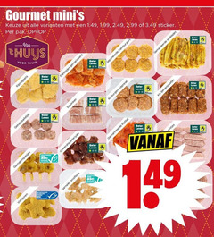 gourmet 1 99 sticker pak thuis kipnuggets gehaktballetjes garnalenspiesjes beter leven filetlapjes gemarineerd slavinken varkenshaas teriyaki garnalen knoflook gepaneerde hamburgers kipburgers caprese gemarineerde kipfilet speklapjes kip gehaktstaafjes 