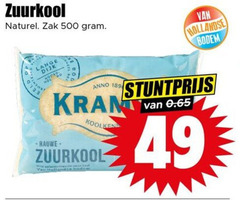  zuurkool 500 naturel zak hollandse bodem anno 