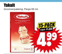  15 20 65 yakult grootverpakking flesje ml bacterieen darmflora las data original pack 