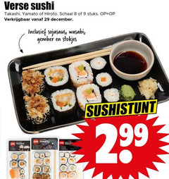  8 9 verse sushi yamato schaal stuks december sojasaus wasabi gember stokjes 00 