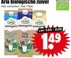  arla yoghurt melk zuivel 1 4 biologische pak liter biologisch halfvolle volle 