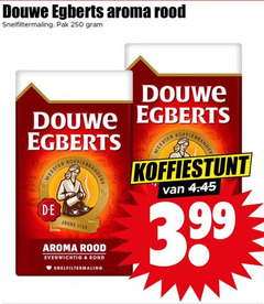  douwe egberts koffie 250 aroma rood snelfiltermaling pak meester koffiebranders joure evenwichtig rond 3.99 
