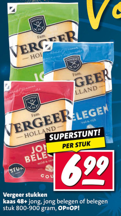  vergeer kaas fam hollandia holland mild stukken rijk stuk 48 jong belegen 