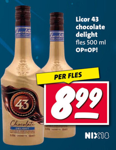  licor 43 likeur 500 delight chocolate fles ml nix18 