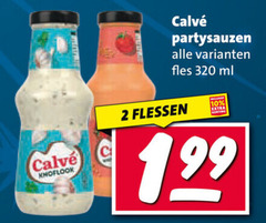  calve snacksaus 2 320 partysauzen fles ml flessen knoflook 