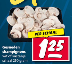  kastanjechampignons champignons 250 gesneden wit kastanje schaal 