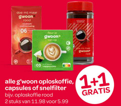  gwoon dolce gusto capsules koffie oploskoffie 1 2 rood win cd nood cappuccino snelfilter stuks 5.99 