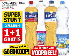  crystal clear rivella frisdrank fruitdrank 1 2 100 flessen liter super wow cranberry licht sprankelend original koolzuurvrij framboos bosbes koolzuur citroen voordeel mm 