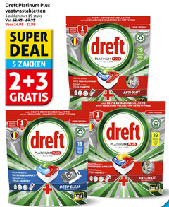  dreft vaatwasmiddel 1 2 3 5 19 platinum vaatwastabletten zakken stuks super deal reiniging nettoyage b gemaakt notre meilleure collection keer nouveau all one best vaatwascapsules capsules lave vaisselle cool blue korte courts filter anti matt technology it citroen citron fresh herbal breeze deep clean 