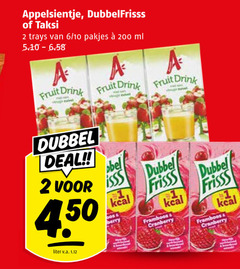  taksi dubbelfrisss appelsientje fruitdrank 2 200 trays 6 10 ml fruit drink dubbel deal bel bos berry frisss framboos cranberry liter v.a. 