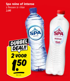 klik op dit plaatje voor een vergroting en voor vergelijkbare aanbiedingen gerelateerd aan
spa mineraalwater 1 2 reine intense flessen liter dubbel deal spa mineraalwater 1 2 reine intense flessen liter dubbel deal