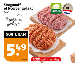  gemengd gehakt 100 500 stroganoff noorder dagelijks vers duurzaam varkensvlees hollands nederlandse nl kilo start maandag bodem 