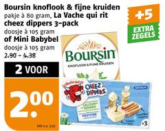  la vache qui rit boursin smeerkaas roomkaas kaassnacks 2 3 80 knoflook fijne kruiden pakje cheez dippers pack doosje mini babybel kilo v.a. granen proteine 5 zegels 