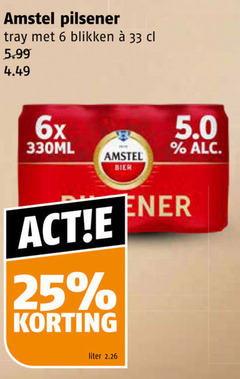  amstel blikjes bier 6 25 33 pilsener tray blikken 5.99 6x 330ml liter 