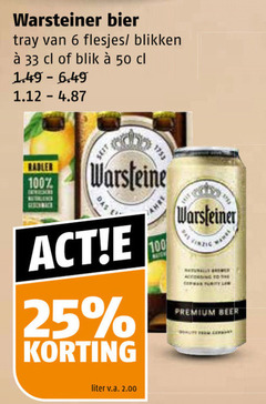  warsteiner blikjes bier 6 25 33 50 100 tray blikken blik radler seit das liter v.a. to premium beer 