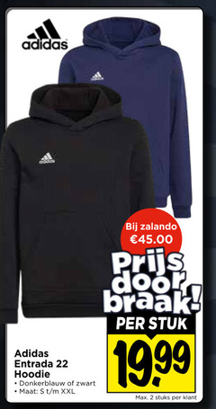  adidas heren sweater 2 22 zalando hoodie donkerblauw zwart maat xxl stuk stuks 