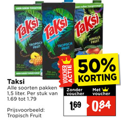  taksi fruitdrank 50 tropisch fruit soorten pakken jungle voucher 1 5 liter stuk 
