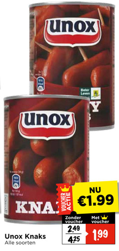  unox knakworsten 2 beter leven knaks soorten voucher 
