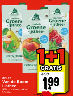  van de boom ice tea 1 troebele groene peer perzik ijsthee soorten pakken 5 liter 