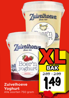  zuivelhoeve vruchtenyoghurt 750 yoghurt soorten xl bak 