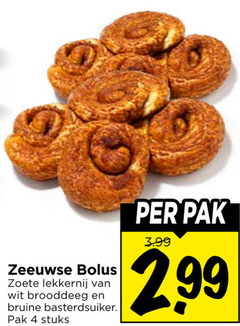  koeken 4 zeeuwse bolus zoete lekkernij wit brooddeeg bruine basterdsuiker pak stuks 3.99 