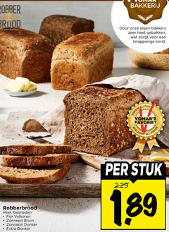  brood 1989 robber bakkerij bakkers gebakken knapperige korst favoriet robberbrood gesneden fijn volkoren zonnepit bruin donker stuk 1 