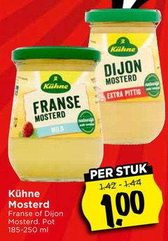  kuhne mosterd 100 dijon franse pittig pot ml stuk 