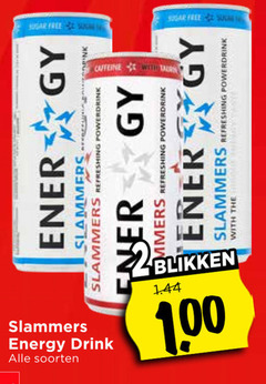  slammers energiedrank free sugar energy refreshing caffeine with drink soorten blikken 