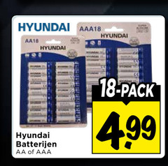  hyundai batterijen 18 aa aaa pack 