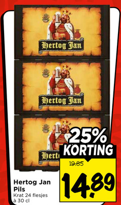  hertog jan krat bier 24 25 30 hert pils 