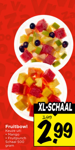  fruitsalade 500 mango fruitpunch schaal xl 3.99 