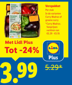  groentenpakket curry madras groene verspakket stuk varieeren 3.99 
