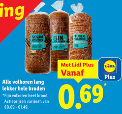  brood sesam volkoren dag vers fijn tijger lang broden varieeren 