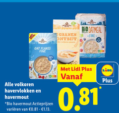  havermout 100 flakes fine oatmeal granen ontbijt volkoren havervlokken bio varieeren 