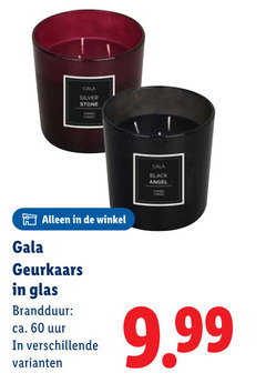  geurkaarsen 60 silver stone black angel gala geurkaars glas brandduur ca. uur 