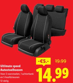  1 2 5 12 ultimate speed autostoelhoezen voorstoelen achterbank hoofdsteunen delig 