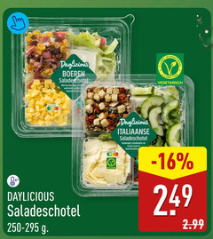  saladeschotel boeren goudse kaas rozijn walnoten spekjes yoghurtdressing nation vegetarisch nutri score italiaanse gemengde eikenbladsla rucola 