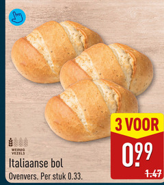  bolletjes 3 weinig vezels italiaanse bol ovenvers stuk 