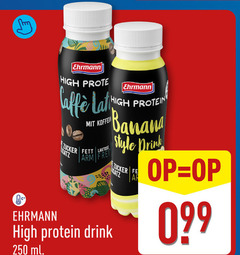  ehrmann drinkyoghurt 250 high caffee arm protein banana style drink ml 
