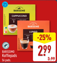  barissimo koffiepads 3 6 coffee experts cappuccino intensity dolce gusto nature pads lungo 3.99 