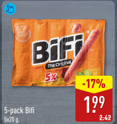 klik op dit plaatje voor een vergroting en voor vergelijkbare aanbiedingen gerelateerd aan
bifi bierworstjes 5 333 naturally smoked established original r pack bifi bierworstjes 5 333 naturally smoked established original r pack