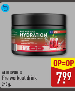  sportdranken 30 workout hydration with watermelon mint flavour drink vitamins sugar free lactose sports before after 