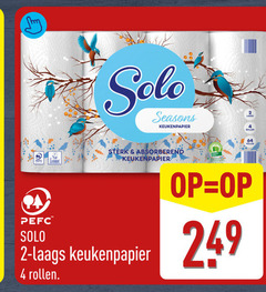  keukenpapier 2 4 64 solo ecolabel seasons absorberend rollen vellen 