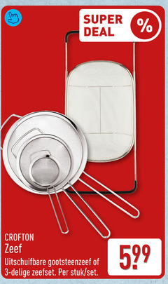  zeef 3 super deal uitschuifbare gootsteenzeef zeefset stuk 